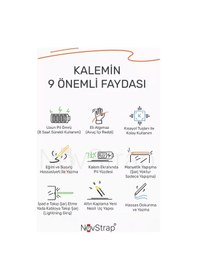 Resim Novstrap Apple Uyumlu iPad Pro 11 2/3/4 Nesil İle Bluetooth Dokunmatik Tablet Kalemi Bp26bl Pil Ekranlı Kısayol Tuşlu Stylus Pencil 