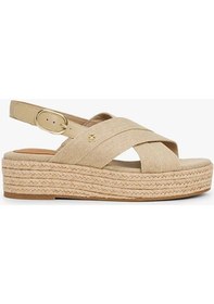 Resim Tommy Hilfiger Denım Espadrılle Platform Sandal Bej 
