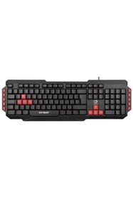 Resim Hytech HYK-46 COMBO Siyah USB Kırmızı Tuşlu Q Gaming Oyuncu Klavye +mouse set 