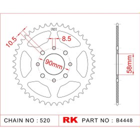 Resim Ktm DUKE 200 RK Çelik Arka Dişli B4448-42 2012 - 2014 