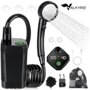 Resim Valkyrie Akıllı Led Ekranlı Taşınabilir Duş & Su Pompası Kamp Bahçe Ve Seyahat İçin Şarjlı Kolay Kurulum 