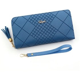 Resim Wholesale11 Fermuar Para Bozuk Para Cüzdanı Kadın Kart Tutucu Açık Mavi 