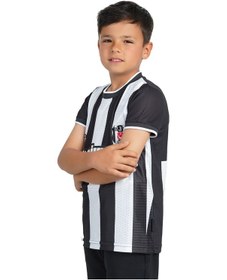 Resim Beşiktaş Umbro Lisanslı Çubuklu Çocuk Forma Siyah - Beyaz 