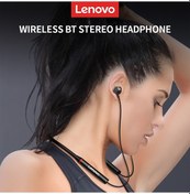 Resim Xindoker Lenovo He05x Siyah Boyun Bağlı Bluetooth Kulaklık: Bt 5.0, Ipx5 Su Geçirmez, 8 Saat Pil, Manyetik Tasarım, İçe Girmiş Tip, Ses Kontrolü 