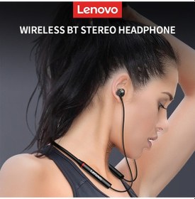 Resim Xindoker Lenovo He05x Siyah Boyun Bağlı Bluetooth Kulaklık: Bt 5.0, Ipx5 Su Geçirmez, 8 Saat Pil, Manyetik Tasarım, İçe Girmiş Tip, Ses Kontrolü 