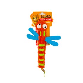 Resim PetzzCats DragonFly Matatabi ve Çıngırak Sesli Peluş Kedi Oyuncağı Turuncu 22x15 Cm 