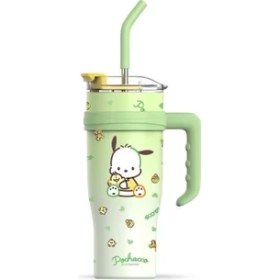 Resim Bi Gru 2025 Yeni 1200ML Termos Kulplu - Şık Taşınabilir Pipetli Kahve Kupası, Kadınlar Için (Yurt Dışından) 