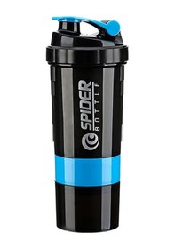 Resim 3 Katmanlar Shaker Protein Şişesi 550ml Peyniraltı Suyu Tozu Blender Fincan Blue 550ml Blue 