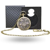 Resim ForWhat Büro Ev Ofis Hediyesi için Kutulu Antik Ejderha Motif Köstekli Saat 