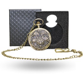 Resim ForWhat Büro Ev Ofis Hediyesi için Kutulu Antik Ejderha Motif Köstekli Saat 