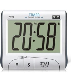 Resim Geniş Ekranlı Dijital Zamanlayıcı, Kolay Kullanım ve Ayar Seçenekleri 