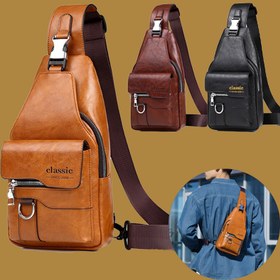 Resim Yeni Moda Büyük Kapasiteli Vintage Çapraz Vücut Çantası 