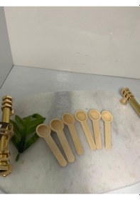 Resim Ahşap Mini Ölçü Baharat Kaşığı 6 Lı 