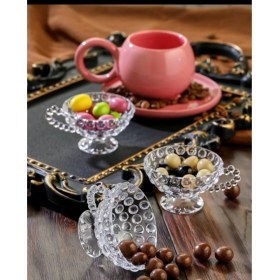 Resim Fırsat Sende 6 Adet Akrilik Boncuklu Fincan Görünmülü Lokumluk Sosluk Çerezlik Reçellik Kahvaltılık,sunumluk 