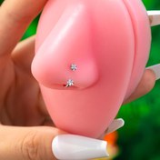 Resim 1 adet Funky Kübik Çinko Alaşımlı Burun Yüzüğü Kadınlar için - Retro Stil, Pembe-Mor Renk, Günlük Kullanım veya Partiler için Mükemmel, Benzersiz Hediye Fikri, Parti Aksesuarı | Vintage Burun Yüzüğü | Dayanıklı Çinko Alaşımlı, Sevimli Burun Yüzükleri 