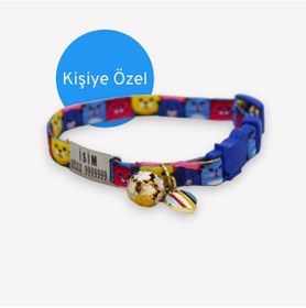 Resim Caramelos Güvenlik Kilit İsimli Kedi Tasması-sallanmayan İsimlik- 