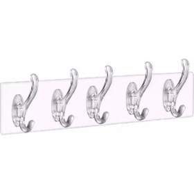 Resim Bibizde 5 Li Yapışkanlı Şeffaf Duvar Askısı Banyo Mutfak Düzenleyici Askı Pratik Kanca Askılık 