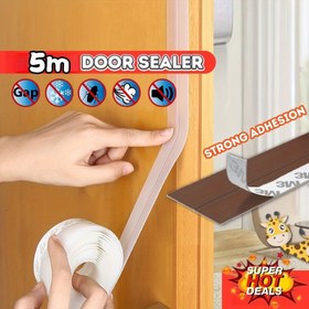 Resim 5 Metre Kapı Altı Conta Şeridi, Hava Geçirmez Pencere Kauçuk Mühürleme Bandı, Rüzgar ve Toz Önleyici Kendinden Yapışkanlı Kapı Sızdırmazlık Bant 