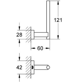 Resim Grohe Essentials Cube Yedek Tuvalet Kağıtlığı - 40623001 
