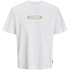 Resim Jack & Jones Erkek T Shirt 12273880 Beyaz Beyaz 