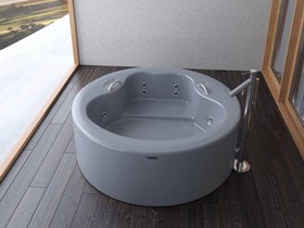 Resim Çift Kişilik Bağımsız Renkli Küvet | Jakuzi | 180x180 | Sanacryl - 180x180 / Sarı / 1 Kişilik 