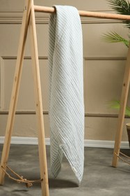 Resim Caline Baby 2 Kat Çizgili Müslin Kundak Bezi 30/10 - 120x120 Cm Yesil 