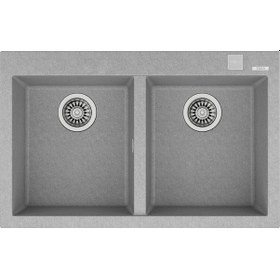 Resim Teka Forsquare 790 Tg Çift Hazneli Tegranite+ Eviye - Stone Grey - 115260015 