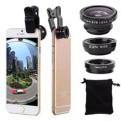 Resim Jetcom Balık Gözü Lens Fish Eye 3 Wide Geniş Açılı Makro Telefon Lensi 