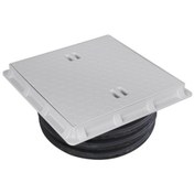 Resim 400 Mm Düz Plastik Rögar Menhol Kapak Ve Çerçeve Koruge Boru U 