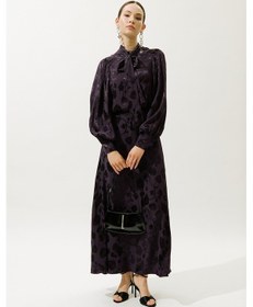 Resim Manuka Jakarlı Saten Etek Mor Mor 