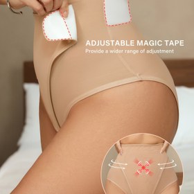 Resim Kadınlar için Yüksek Bel Şekillendirici Pantolon - Ayarlanabilir Sihirli Bant Yan Paneller, Düz Renk Bej Kaymaz İç Çamaşırı Karın Kontrolü, Kalça Kaldırma & Vücut Kontürleme - Spor Salonu, Günlük ve Resmi Giyim için Duruş Desteği - Kolay El Yıkamalı Bakım 