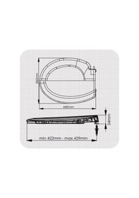Resim Rona Pembe Tisa ThermoPlast Standart Klozet Kapağı (Üstten Monte) 
