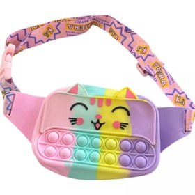 Resim MODA Karışık Renk Kedi Figürlü Çocuk Pop-İt Çanta 