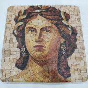 Resim Şeker Portakalım Dekoratif Figürlü Doğal Taş Banyo Gider Kapağı Süsü Tekli 10X10 cm 