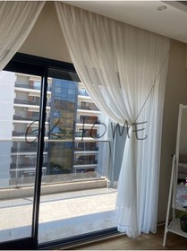 Resim Yalancı Kruvaze Bambu Düz Tül Perde 2 Adet Halat Dahil Sık Pile Kırık Beyaz 
