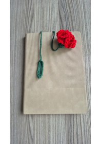 Resim Öğretmene Özel Hediye Karanfil Amigurumi Kitap Ayracı 