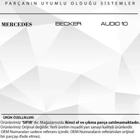 Resim DNC Auto Part Mercedes Audio 10 Için Radyo Düğmesi Becker BE4400 BE4500 BE3210 
