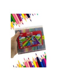 Resim 24 Lü Kuru Boya Kalemi Plastik Kutulu 1 Paket 24 Renk Altıgen Tutum Silinebilir Kuruboya Tam Boy Renkli Kalem Çok Renkli 