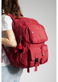 Resim Ultra Hafif Çok Cepli Su Geçirmez Sırt Çantası Kırmızı Model: 571-1k - Kırmızı 