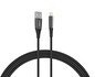 Resim Syrox C134AL 2.4A 1.20 M Ledli Örgülü USB-A - Lightning Şarj ve Data Kablosu Siyah 