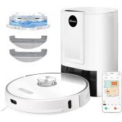 Resim Ultenic T10 Otomatik Çöp İstasyonlu Robot Süpürge, 3000Pa, Beyaz 