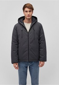 Resim Mavi - Kapüşonlu Antrasit Şişme Mont 0110352-86803 Gri 