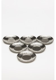 Resim Gaziantep Bakır El Dövmesi Çay Seti Takımı&çay Sunum Seti 6 Kişilik 18 Parça 6 Bardak Hediyeli 