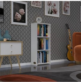 Resim Kenzlife Kitaplık Süper Ga 090 40 19 Byz 3 Katlı Tek Bölme Ofis Mutfak Banyo Dolabı Arkalıksız 