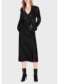 Resim Armani Exchange Bayan Deri Ceket Xw001433 Af16618 Uc001 Siyah Siyah 