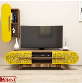Resim Variant Variant Defne Tv Sehpasi Tv Ünitesi ( Ceviz - Sari ) 