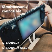 Resim Cloud011 Transparan Beyaz Oled Steam Deck Ergonomik Askılık Eller Serbest Oyun Ağırlık Azaltma 