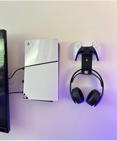 Resim Playstation 5 Slim Duvar Standı Ve Joystick Duvar Standı Gaming Aksesuar 