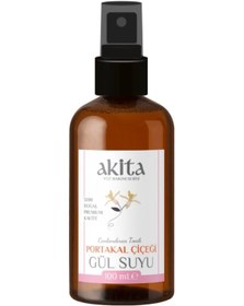 Resim Akita Doğal Portakal Çiçeği Cam Şişe Gül Suyu 100 ML 