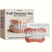 Resim Doğal Beyaz Esnek Protezler - Kolay Kullanım, Gerçekçi Tasarım, Çeşitli Diş Tiplerine Uygun, Güvenli ve Rahat Gülümseme Geliştirici | Unisex/Genç & Yaşlılar İçin | Doğal Diş Görünümü | Silikon Malzeme 